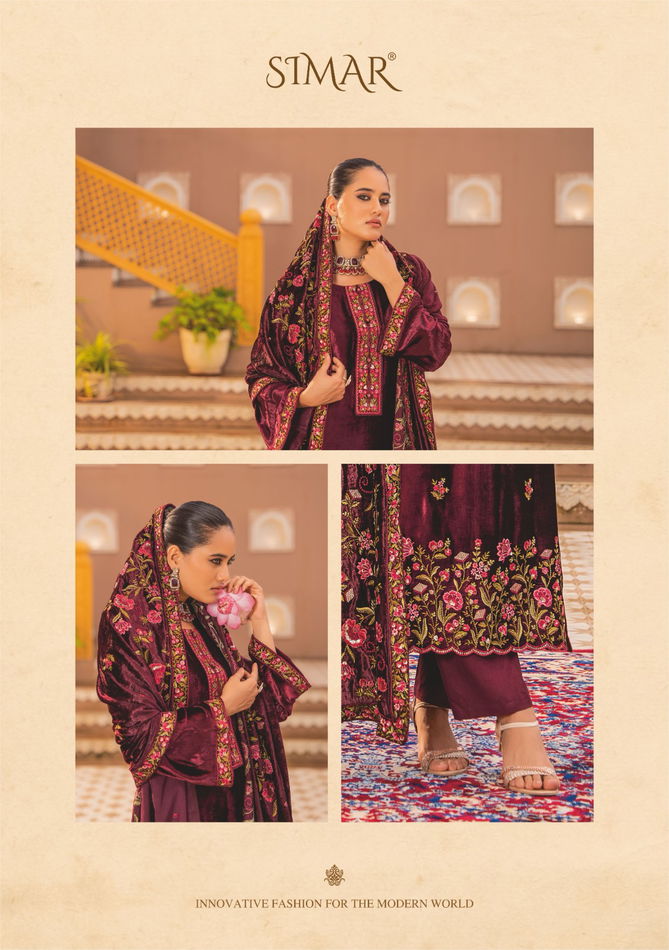 Libas E Khaas By Glossy Embroidery Viscose Velvet Wholesale Price In Surat